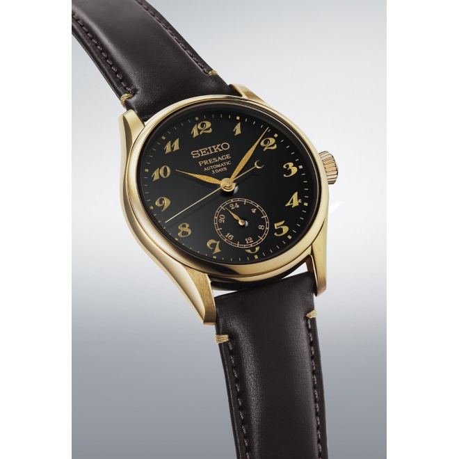 Seiko Presage Classic Series ∅39,6 mm, Esfera negra, correa de piel de vaca - HCC006J1