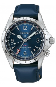 Seiko Prospex Tierra ∅39,5 mm - 20 ATM, Esfera azul, correa de piel de vaca - SPB377J1