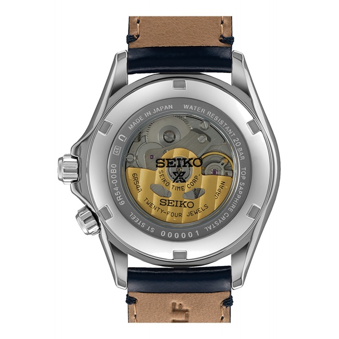 Seiko Prospex Tierra ∅39,5 mm - 20 ATM, Esfera negra, correa de piel de vaca - SPB379J1