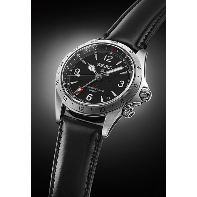 Seiko Prospex Tierra ∅39,5 mm - 20 ATM, Esfera negra, correa de piel de vaca - SPB379J1