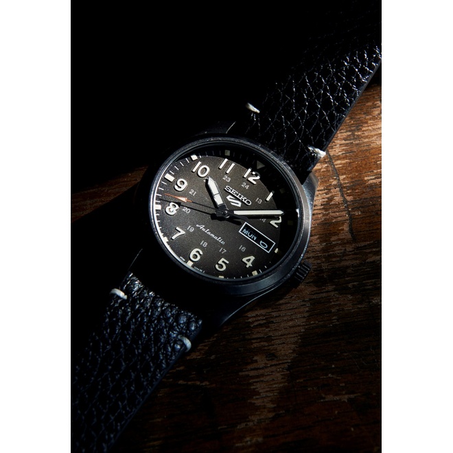 Seiko 5 Sports Field series ∅39,4 mm - 10 ATM, Esfera marrón, correa de piel de vaca - SRPG41