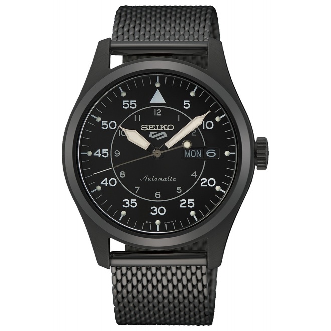 Seiko 5 Sports Field series ∅39,4 mm - 10 ATM, Esfera negra - SRPH25