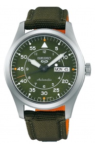 Seiko 5 Sports Field series ∅39,4 mm - 10 ATM, Esfera verde, correa de nailon - SRPH29