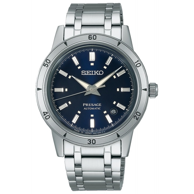 Seiko Presage Style60's ∅39,5 mm - 5 ATM, Esfera azul - SRPL07J1