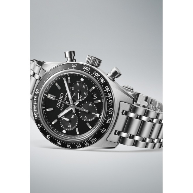 Seiko Prospex Speedtimer ∅42 mm - 10 ATM, Esfera negra - SRQ055J1