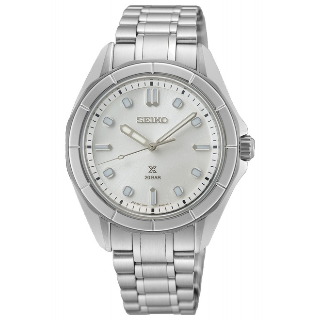 Seiko Prospex Mar ∅34 mm - 20 ATM, Esfera plateada - SUR595J1