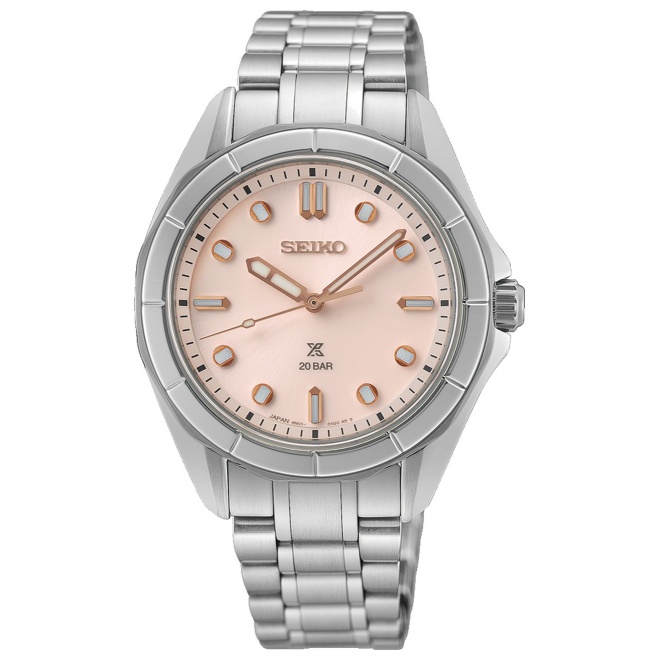 Seiko Prospex Mar ∅34 mm - 20 ATM, Esfera rosa - SUR597J1