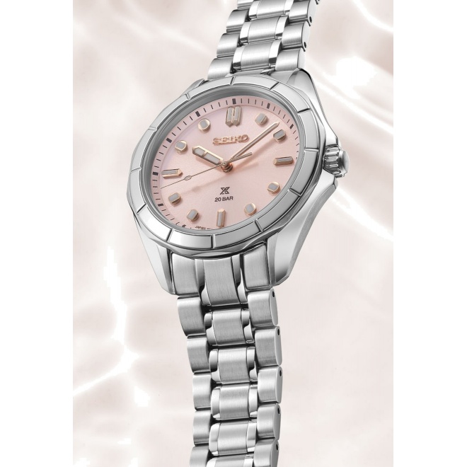Seiko Prospex Mar ∅34 mm - 20 ATM, Esfera rosa - SUR597J1
