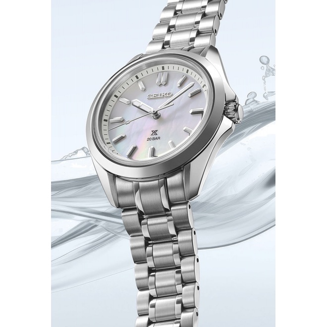 Seiko Prospex Mar ∅34 mm - 20 ATM, Esfera nácar blanco - SUR605J1