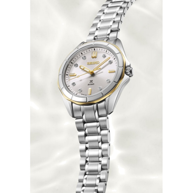 Seiko Prospex Mar ∅34 mm - 20 ATM, Esfera plateada - SUR618J1