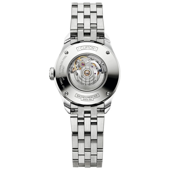 Baume & Mercier Clifton ∅30 mm - 5 ATM, Esfera plata, brazalete de acero - M0A10150