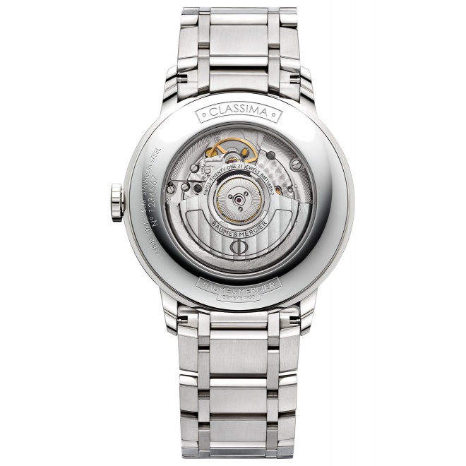 Baume & Mercier Classima ∅40 mm - 5 ATM, Esfera plata, brazalete de acero - M0A10273