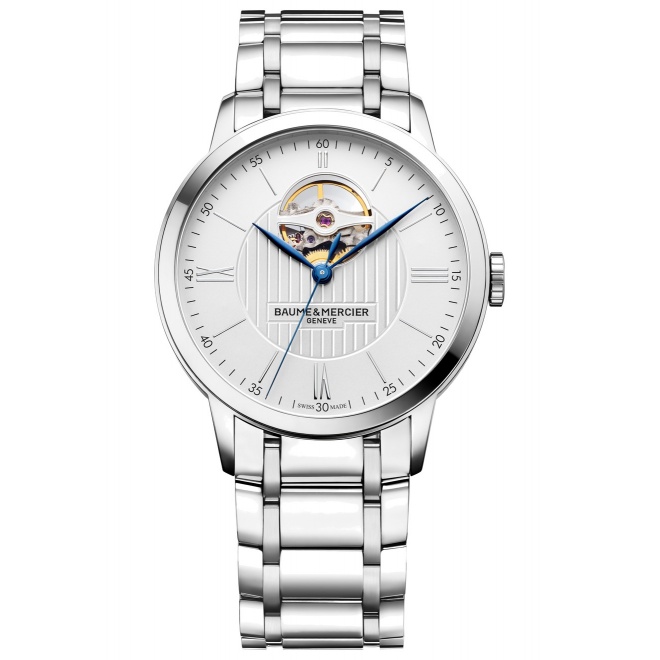 Baume & Mercier Classima ∅40 mm - 5 ATM, Esfera plata, brazalete de acero - M0A10275