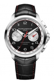 Baume & Mercier Clifton Club ∅44 mm - 5 ATM, Esfera negra, correa de aligátor - M0A10369