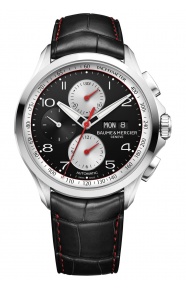 Baume & Mercier Clifton Club ∅44 mm - 5 ATM, Esfera negra, correa de aligátor - M0A10372