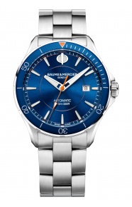 Baume & Mercier Clifton Club ∅42 mm - 10 ATM, Esfera azul, brazalete de acero - M0A10378