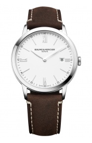 Baume & Mercier Classima ∅40 mm - 5 ATM, Esfera blanca, correa de becerro - M0A10389