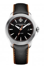 Baume & Mercier Clifton Club ∅42 mm - 10 ATM, Esfera negra, correa de cuero de ternera - M0A10411