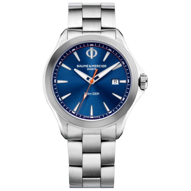 Baume & Mercier Clifton Club ∅42 mm - 10 ATM, Esfera azul, brazalete de acero - M0A10413