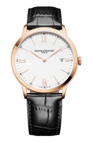 Baume & Mercier Classima ∅40 mm - 5 ATM, Esfera blanca, correa de becerro - M0A10441