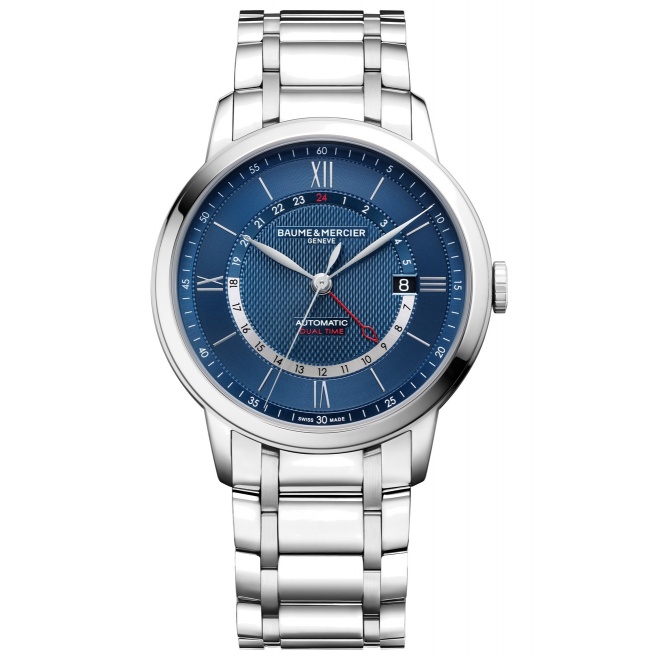 Baume & Mercier Classima ∅42 mm - 5 ATM, Esfera azul, correa de acabado pulido-satinado - M0A10483