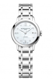 Baume & Mercier Classima ∅27 mm - 5 ATM, Esfera blanca, brazalete de acero - M0A10493
