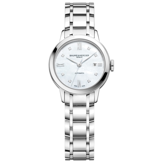 Baume & Mercier Classima ∅27 mm - 5 ATM, Esfera blanca, brazalete de acero - M0A10493