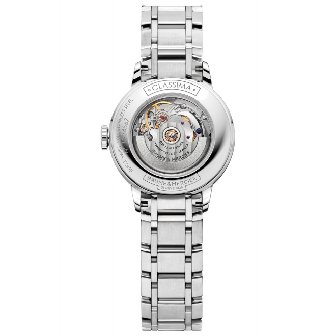 Baume & Mercier Classima ∅27 mm - 5 ATM, Esfera blanca, brazalete de acero - M0A10493