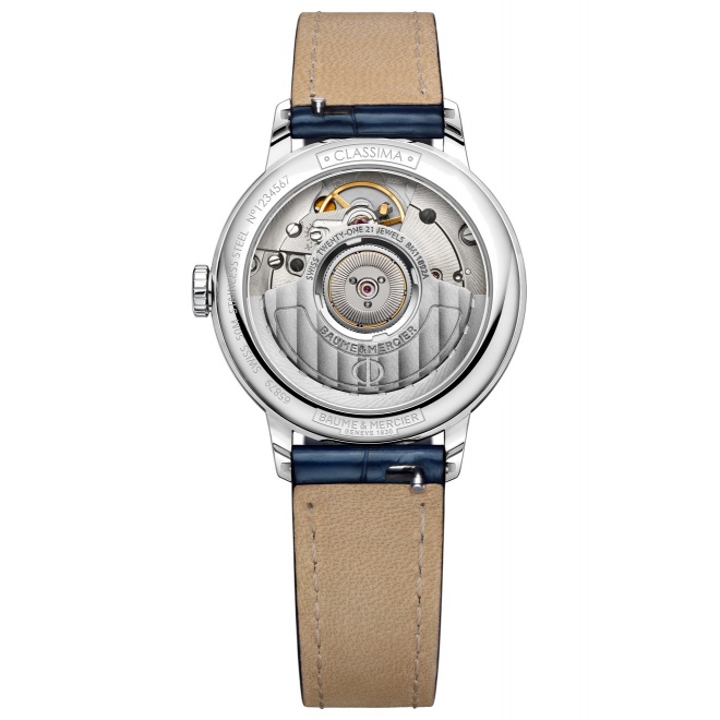 Baume & Mercier Classima ∅31 mm - 5 ATM, Esfera blanca, correa de aligátor con escamas cuadradas brillante - M0A10545
