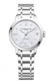 Baume & Mercier Classima ∅31 mm - 5 ATM, Esfera blanca, brazalete de acero - M0A10553