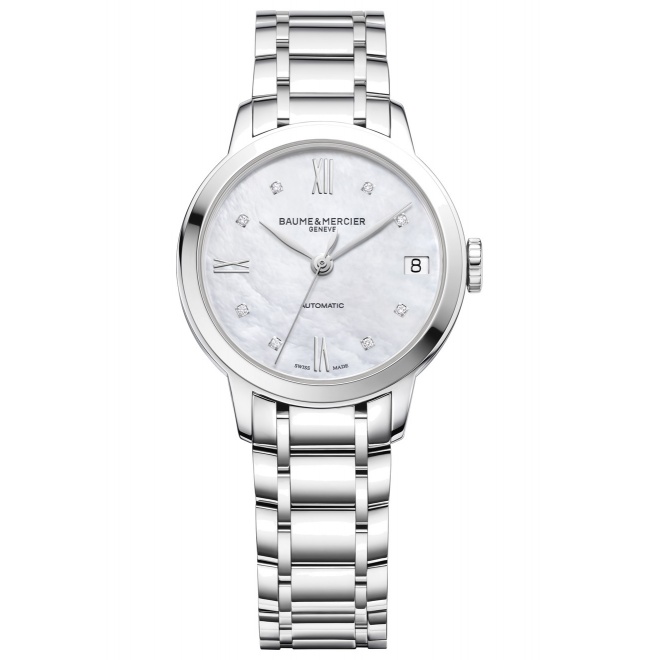 Baume & Mercier Classima ∅31 mm - 5 ATM, Esfera blanca, brazalete de acero - M0A10553