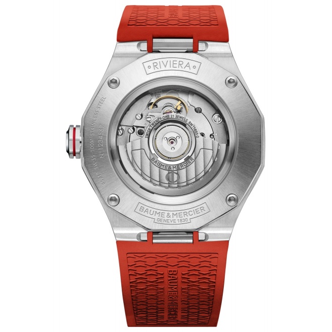 Baume & Mercier Riviera ∅42 mm - 10 ATM, Esfera gris, correa de caucho - M0A10801