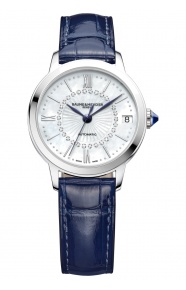 Baume & Mercier Classima ∅31 mm - 5 ATM, Esfera nácar blanco, correa de aligátor con escamas cuadradas brillante - M0A10806