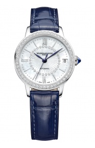 Baume & Mercier Classima ∅31 mm - 5 ATM, Esfera nácar blanco, correa de aligátor con escamas cuadradas brillante - M0A10808