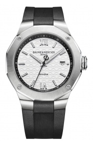 Baume & Mercier Riviera ∅42 mm - 10 ATM, Esfera gris, correa de caucho - M0A10866