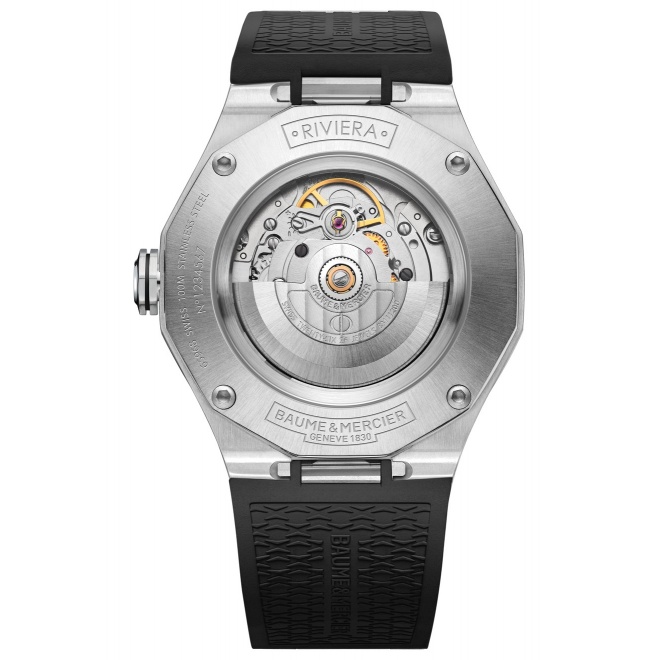 Baume & Mercier Riviera ∅42 mm - 10 ATM, Esfera gris, correa de caucho - M0A10866