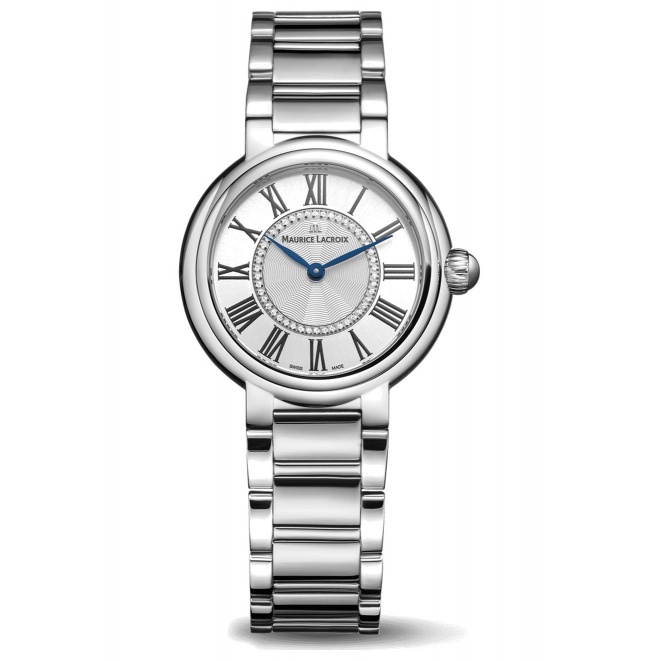 Maurice Lacroix Fiaba Round ∅33 mm - 5 ATM, Esfera plateada - FA1306-SS002-110-1