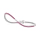 Pulsera Rivière de oro blanco de 18 Kt con rubí de 2,00 ct y diamantes de 0,32 ct