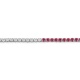 Pulsera Rivière de oro blanco de 18 Kt con rubí de 1,20 ct y diamantes de 0,99 ct