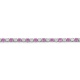 Pulsera Rivière de oro blanco de 18 Kt con zafiro rosa de 1,20 ct y diamantes de 0,99 ct