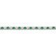 Pulsera Rivière de oro blanco de 18 Kt con esmeralda de 1,00 ct y diamantes de 0,99 ct