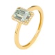 Anillo Rosetón de oro amarillo de 18 Kt con amatista de 0,90 ct y diamantes de 0,05 ct