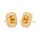 Pendientes de oro amarillo de 18 Kt con citrino de 1,08 ct y diamantes de 0,19 ct
