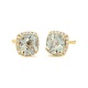 Pendientes Rosetón de oro amarillo de 18 Kt con amatista de 1,94 ct y diamantes de 0,10 ct