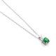 Colgante Solitario de oro blanco de 18 Kt con esmeralda de 0,24 ct