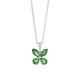 Colgante de oro blanco de 18 Kt con esmeraldas de 0,61 ct