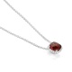 Colgante Rosetón de oro blanco de 18 Kt con granate de 1,50 ct y diamantes de 0,05 ct