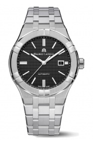 Maurice Lacroix Aikon Automatic ∅42 mm - 20 ATM, Esfera negra, brazalete de acero