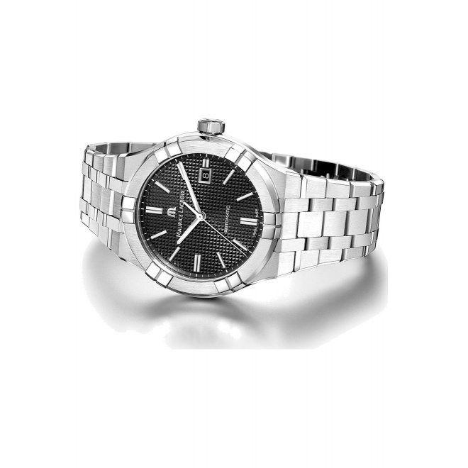 Maurice Lacroix Aikon Automatic ∅42 mm - 20 ATM, Esfera negra, brazalete de acero