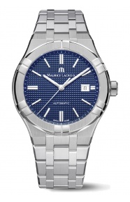 Maurice Lacroix Aikon Automatic ∅42 mm - 20 ATM, Esfera azul, brazalete de acero